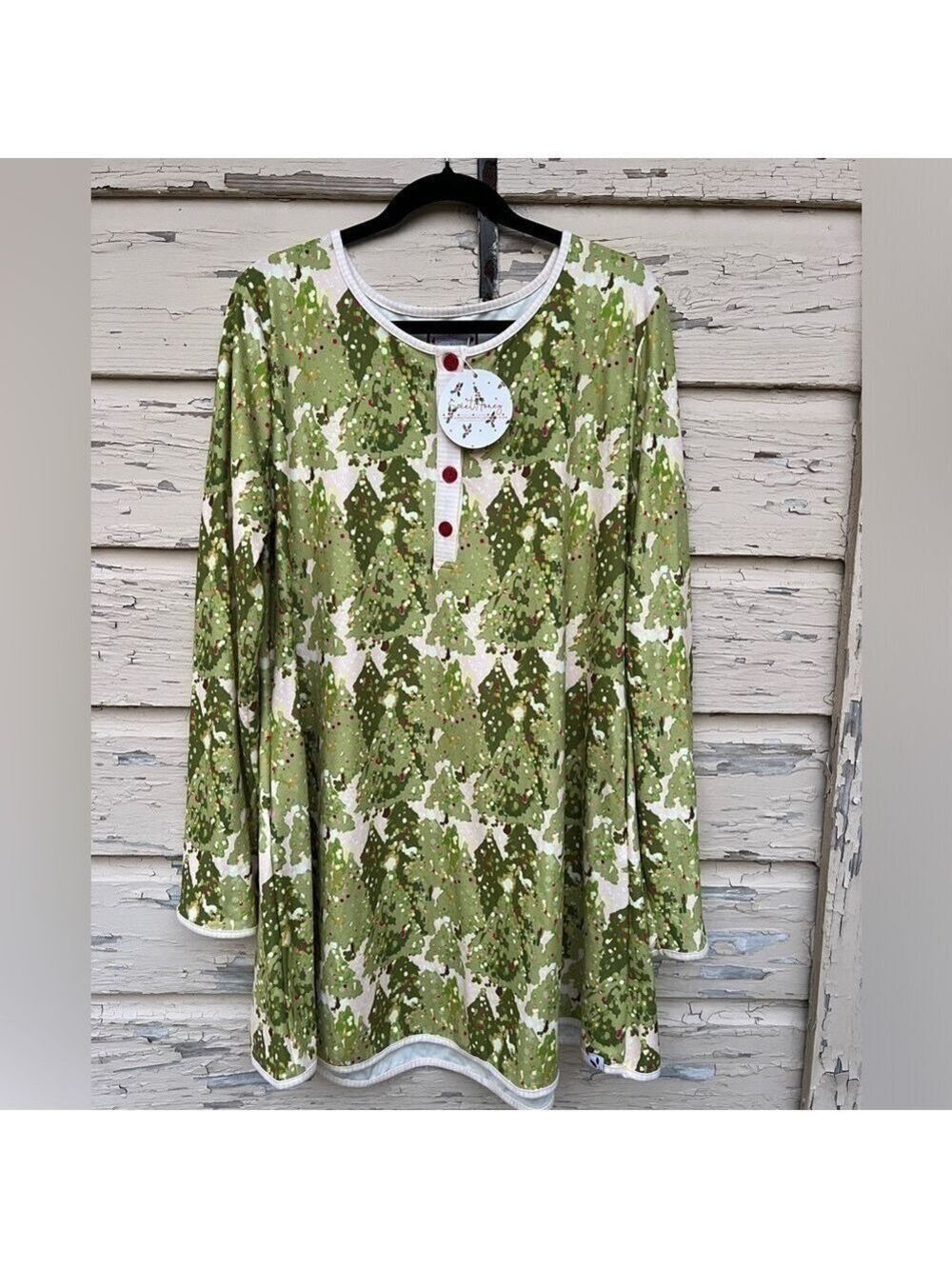 SweetHoney Clothing Holly Christmas Holiday Soft Cozy Pajamas Nightgown XL NWT